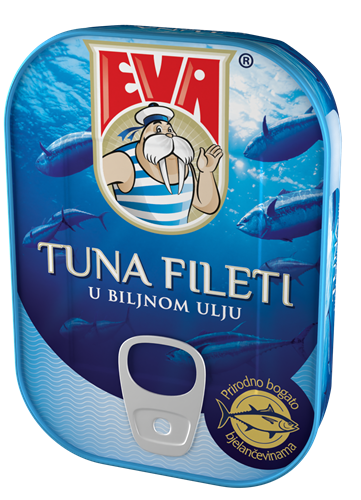 Tuna filets in vegetable oil