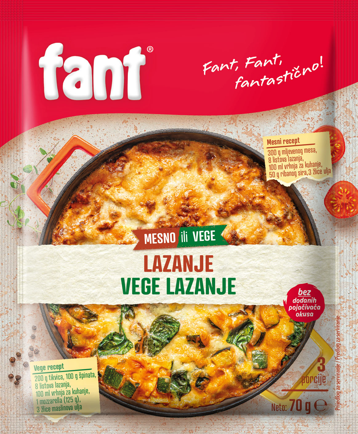 Fant seasoning mix for lasagna