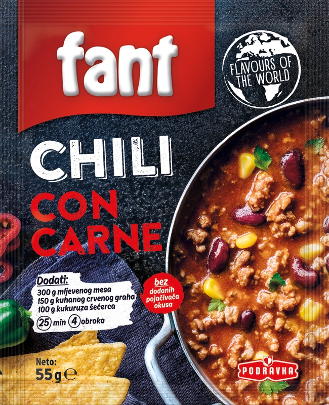 Fant seasoning mix for chili con carne