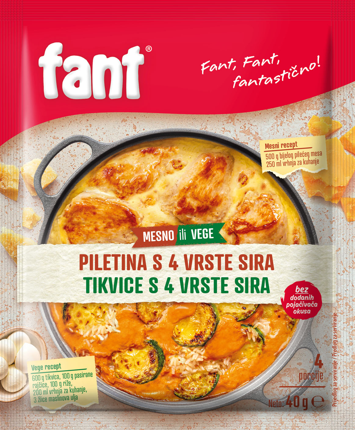 Fant seasoning mix for baked four cheese chicken