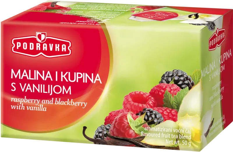 Raspberry and blackberry with vanilla