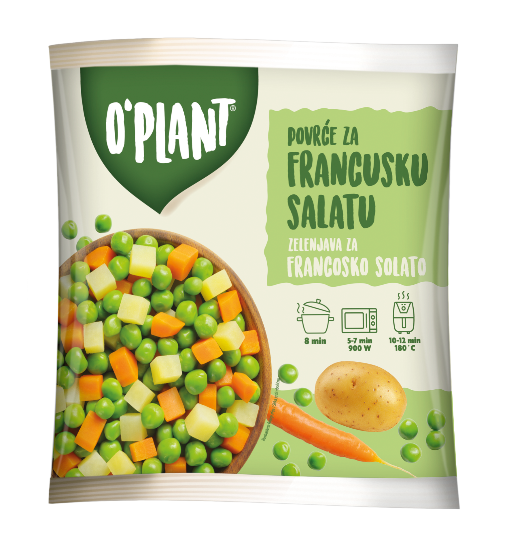 Vegetables for french salad