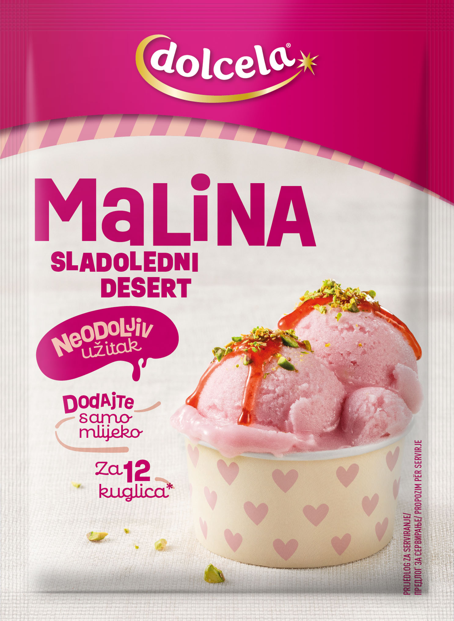 Sladoledni desert malina