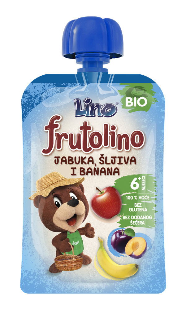 Frutolino BIO jabuka, šljiva & banana pouch