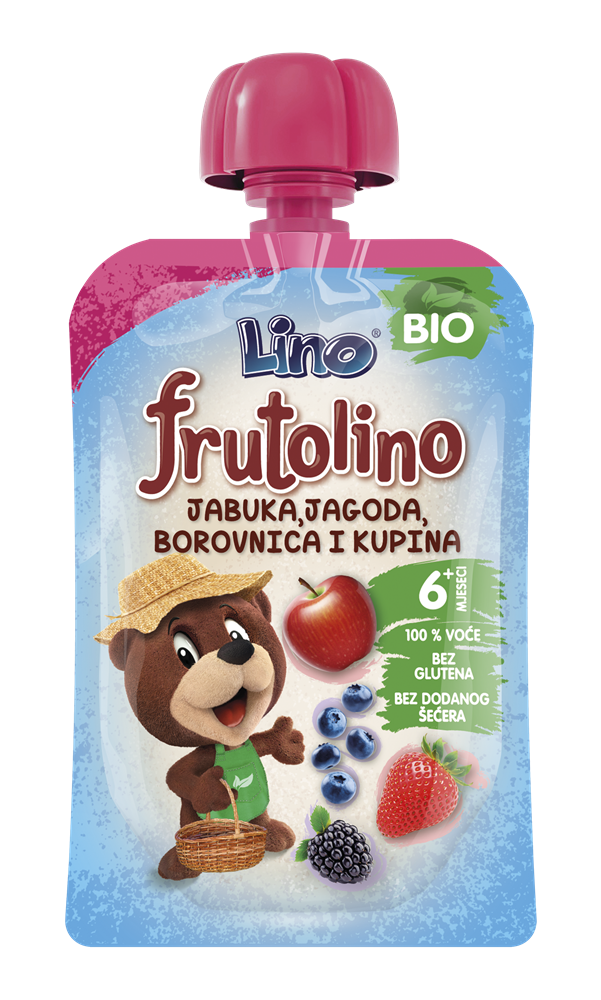 Frutolino BIO jabuka, jagoda, borovnica & kupina pouch