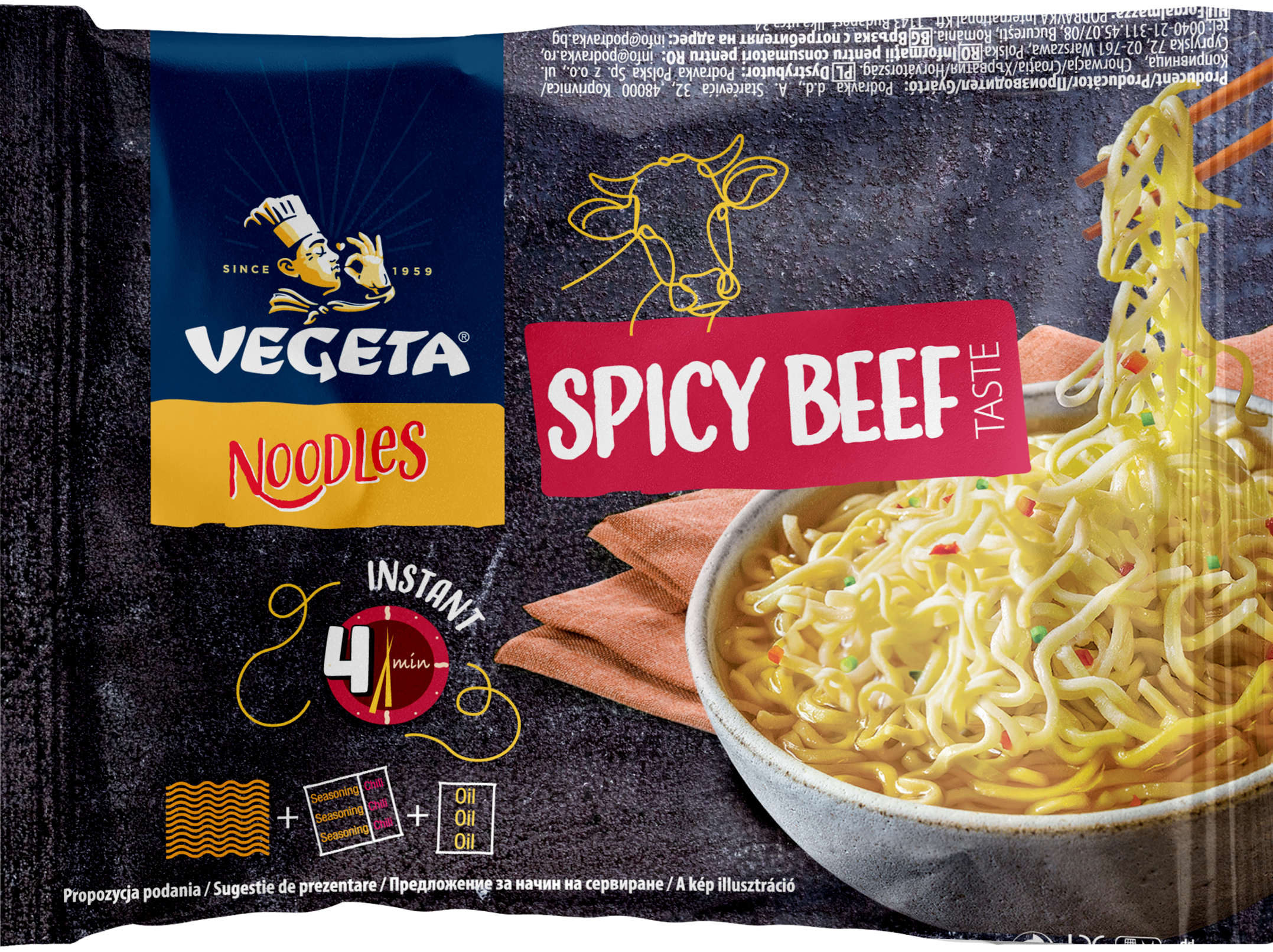 Vegeta Noodles cu gust de vită picant