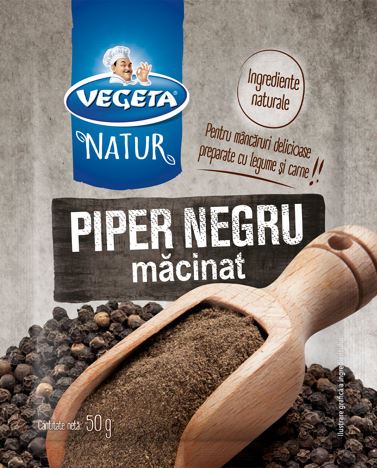 Vegeta Natur Piper negru măcinat