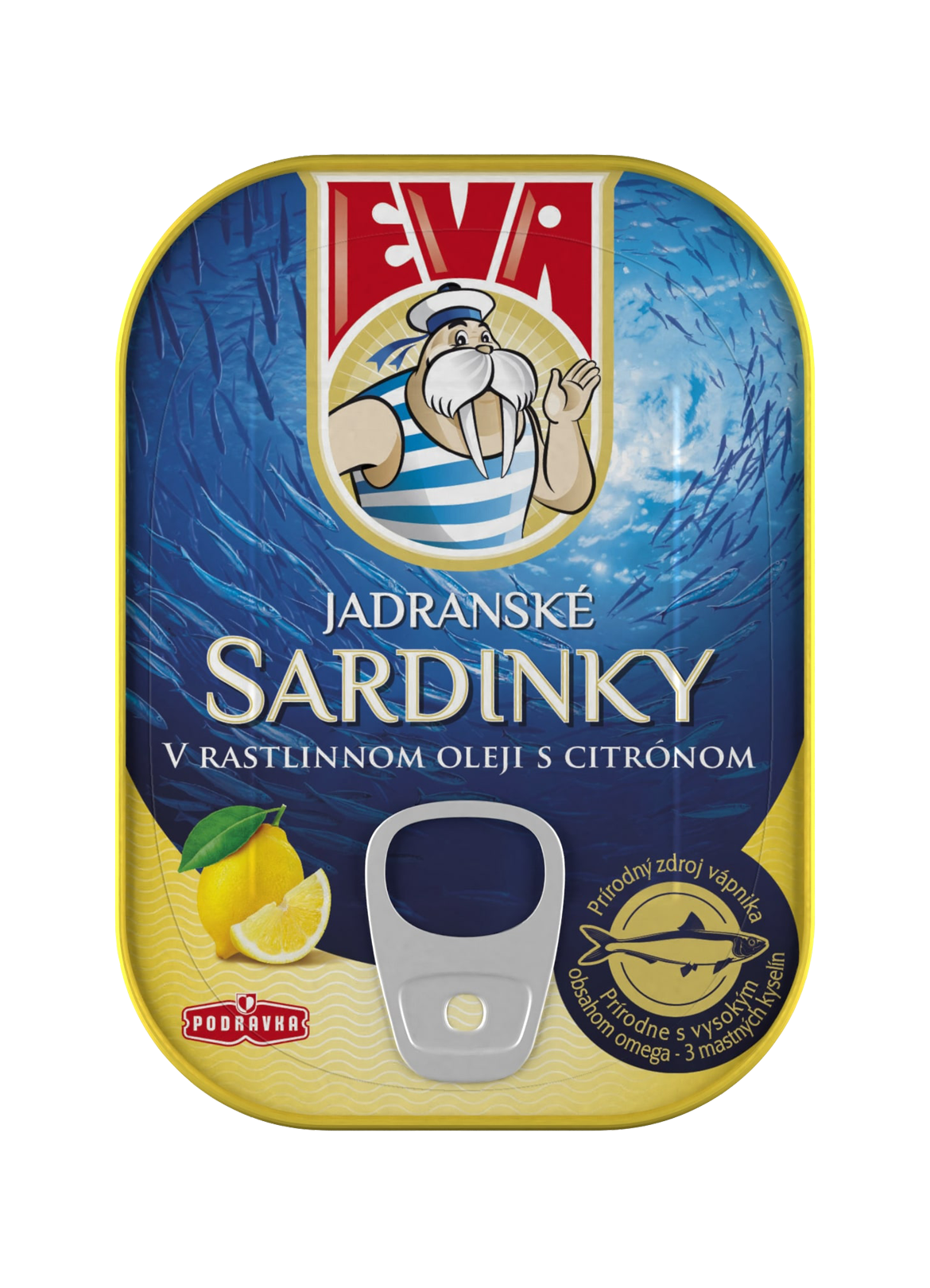 EVA Sardinky v rastlinnom oleji s citrónom