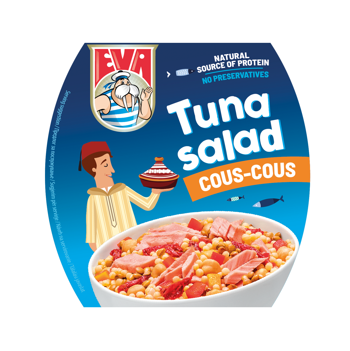 Tuniakový šalát s kuskusom