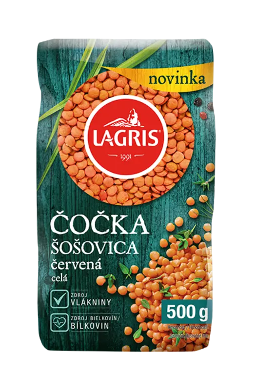 Červená šošovica celá