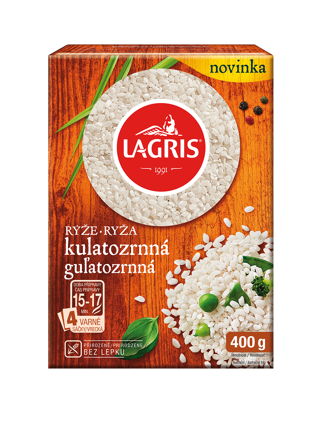 Ryža guľatozrnná varné vrecká