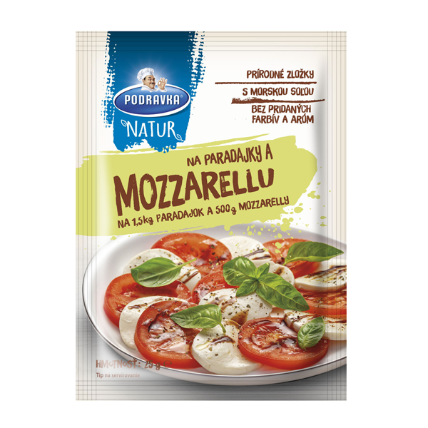 Podravka NATUR na paradajky a mozzarellu